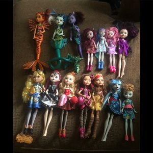 Ever after high and monster high lot 14 total